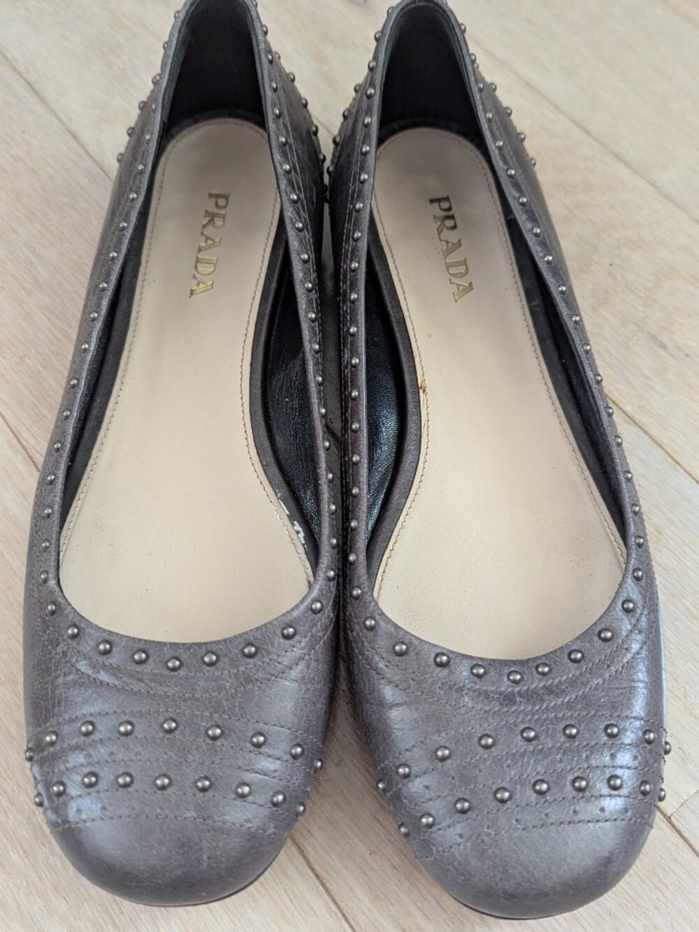 Prada leather flats